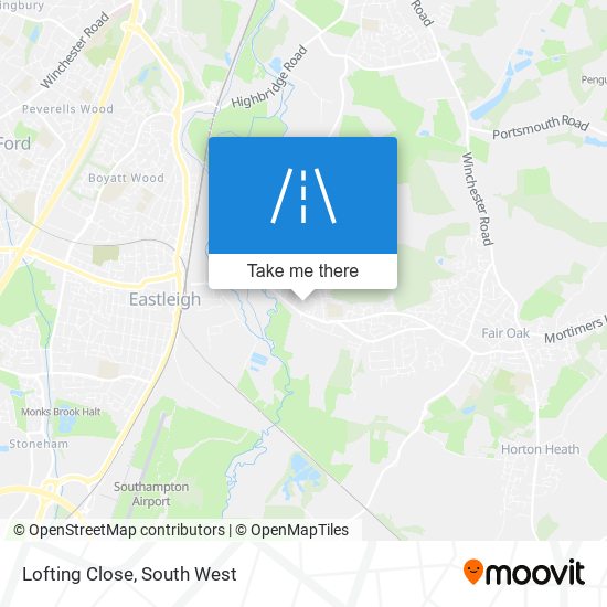 Lofting Close map