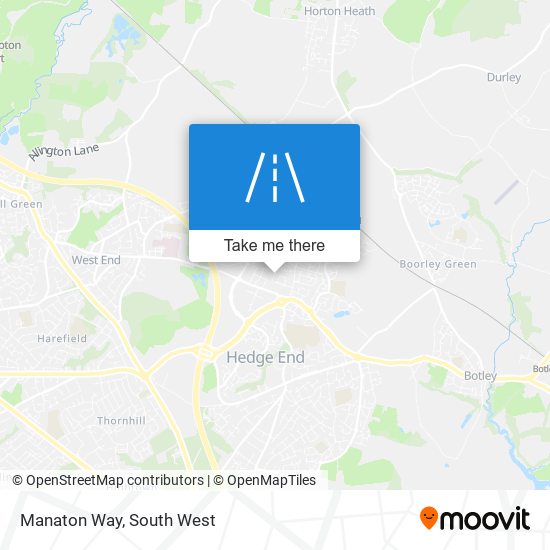 Manaton Way map