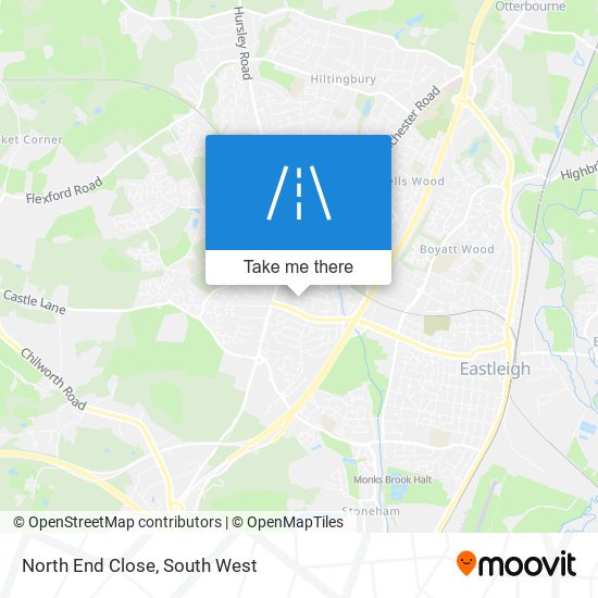 North End Close map