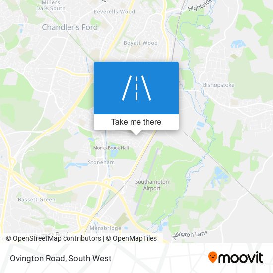 Ovington Road map