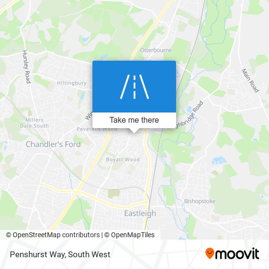 Penshurst Way map