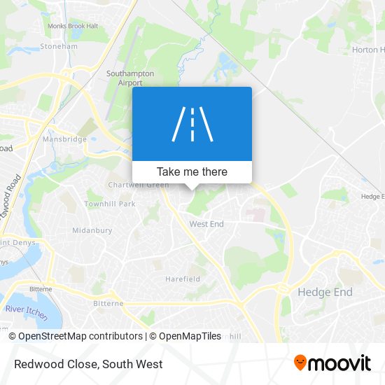 Redwood Close map