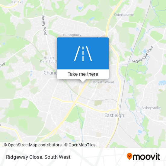 Ridgeway Close map