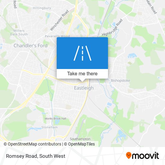 Romsey Road map