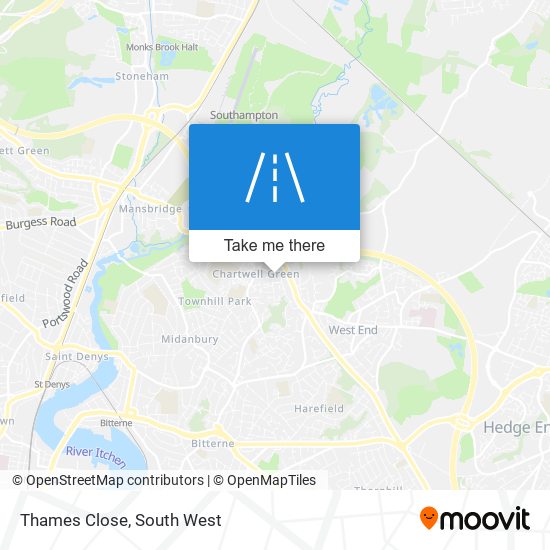 Thames Close map