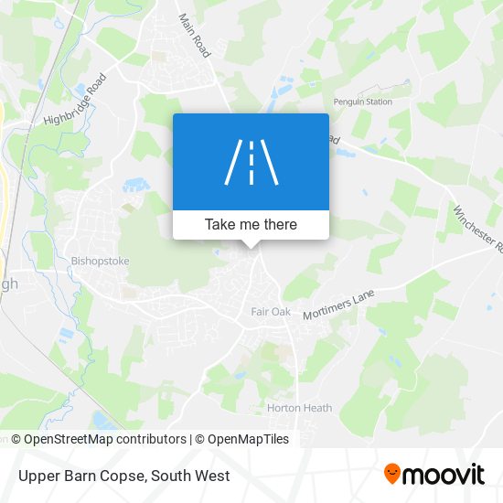 Upper Barn Copse map