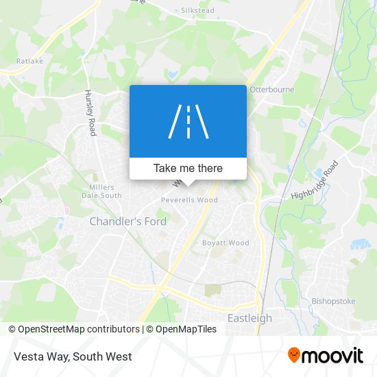 Vesta Way map