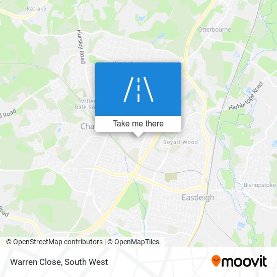 Warren Close map