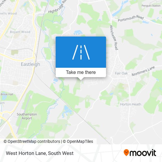 West Horton Lane map