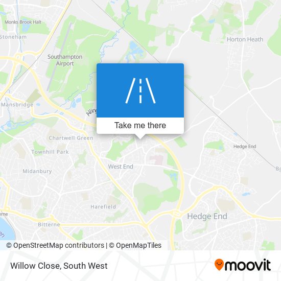 Willow Close map