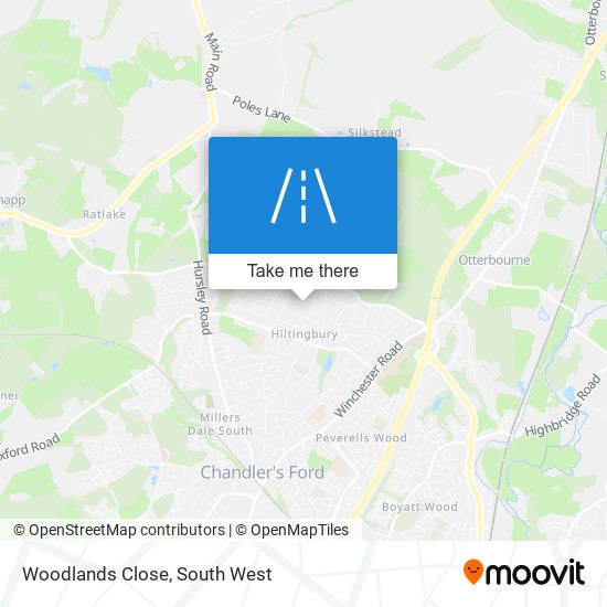 Woodlands Close map