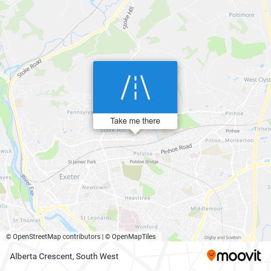 Alberta Crescent map