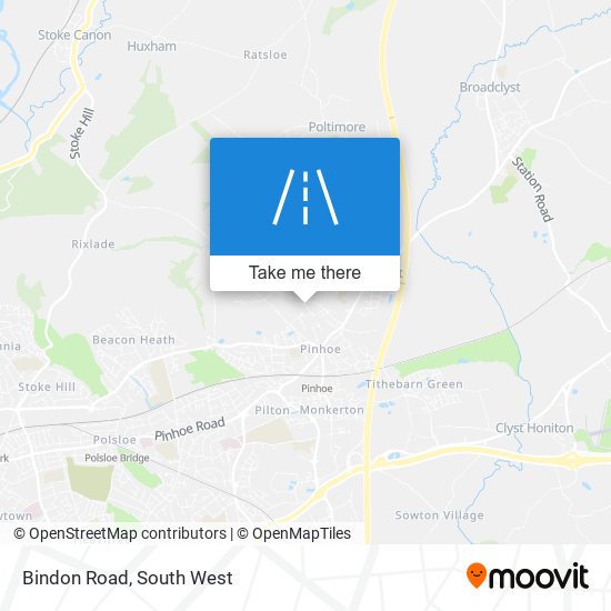 Bindon Road map