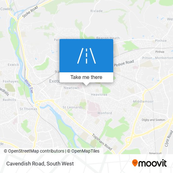 Cavendish Road map