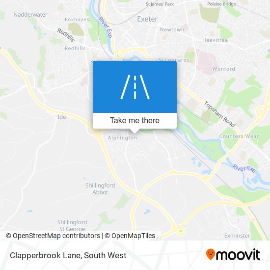 Clapperbrook Lane map