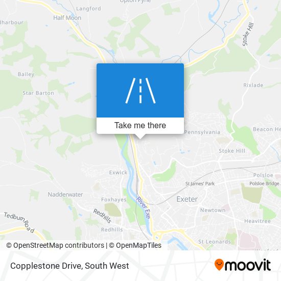 Copplestone Drive map