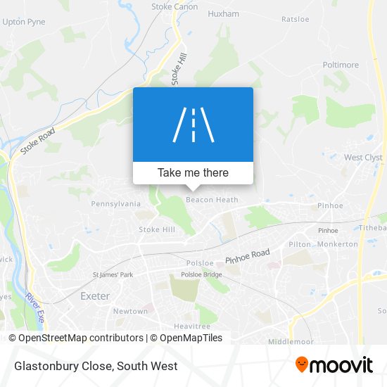 Glastonbury Close map