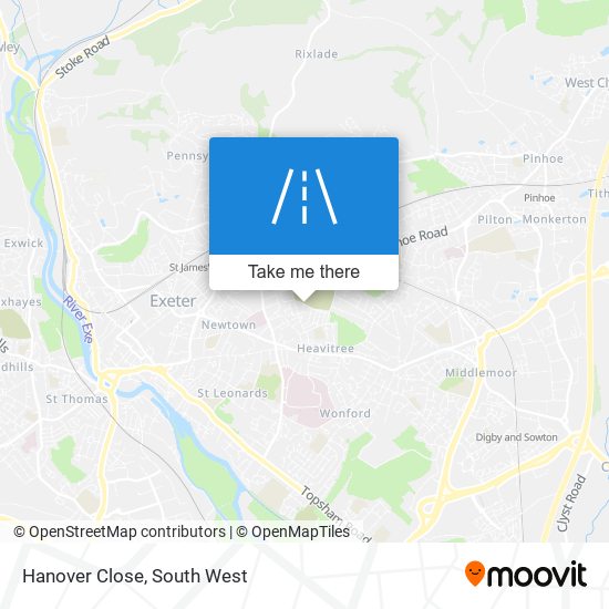 Hanover Close map