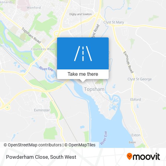 Powderham Close map