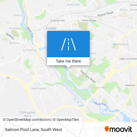 How to get to Salmon Pool Lane, Exeter by bus or train?