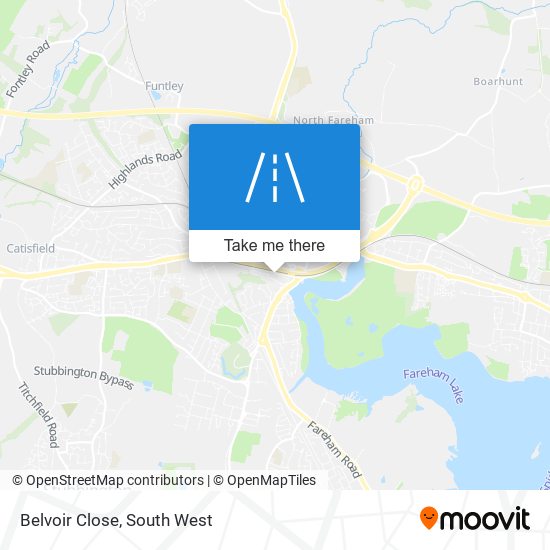 Belvoir Close map