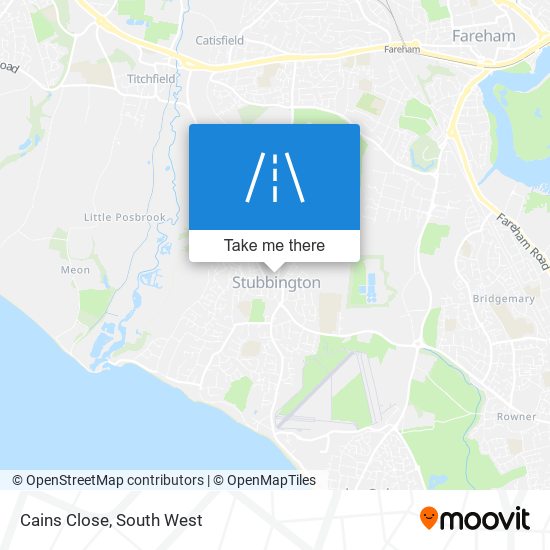 Cains Close map