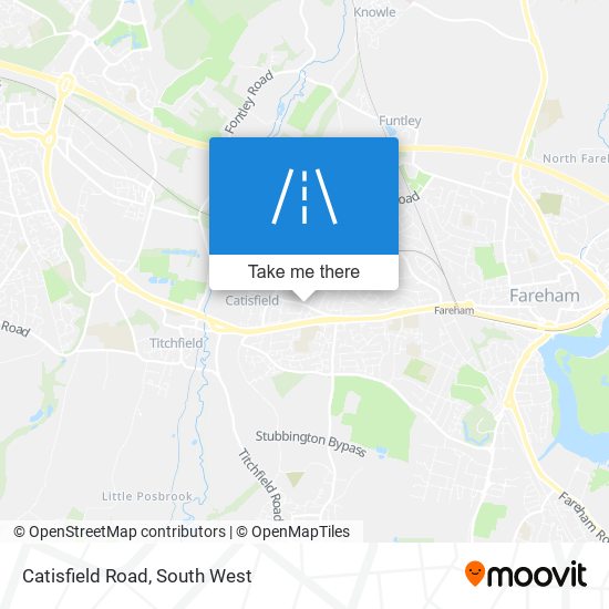 Catisfield Road map