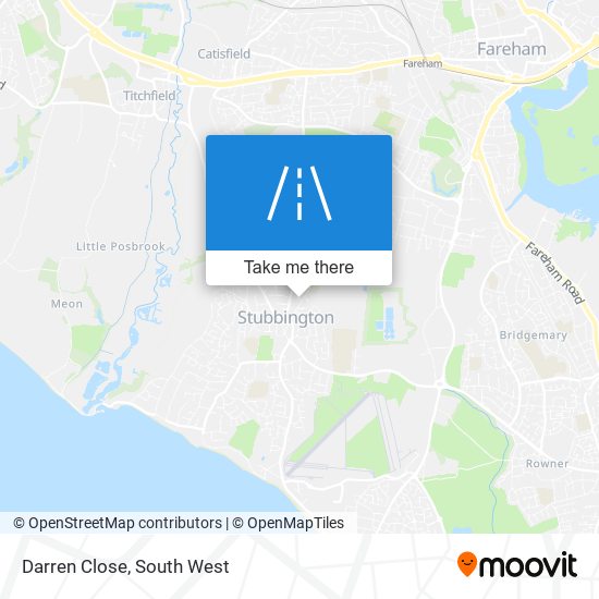 Darren Close map