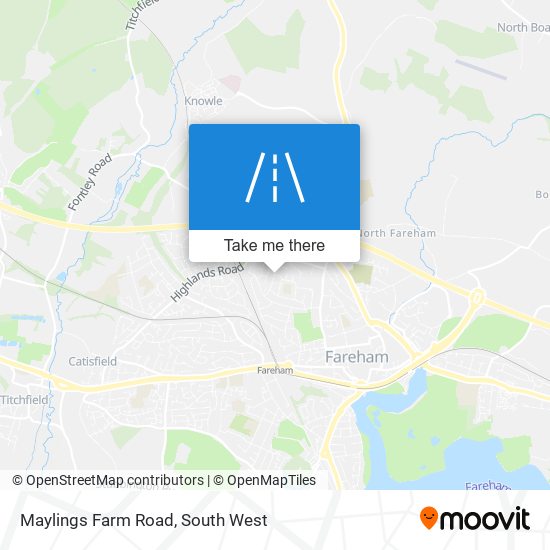 Maylings Farm Road map