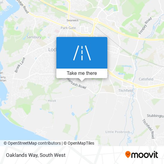 Oaklands Way map