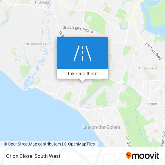 Orion Close map