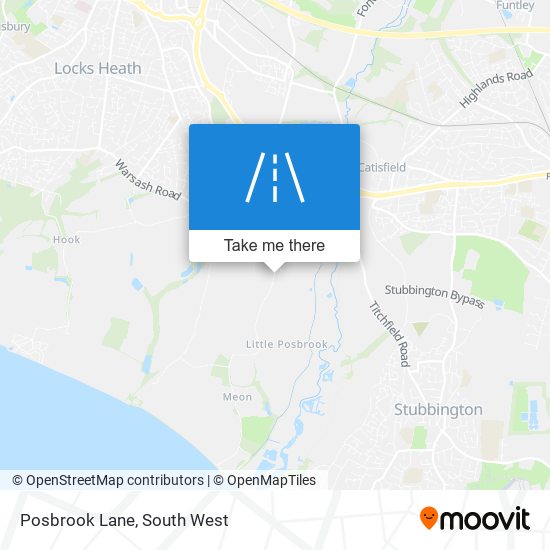 Posbrook Lane map
