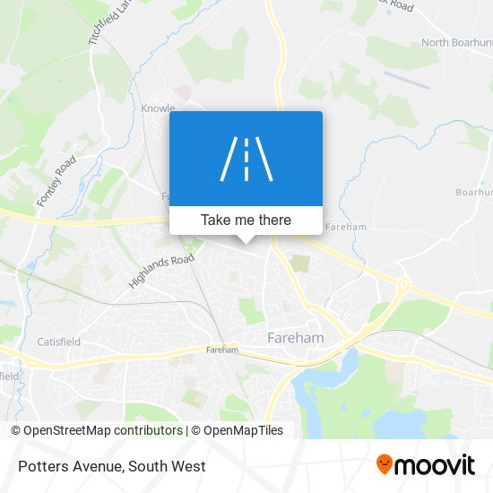 Potters Avenue map