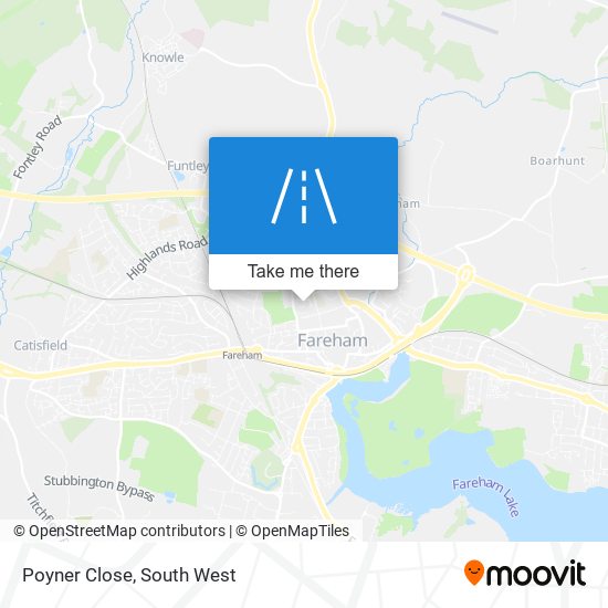 Poyner Close map