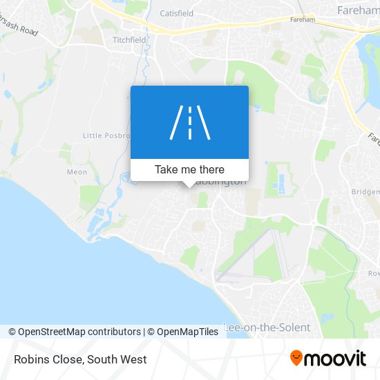 Robins Close map