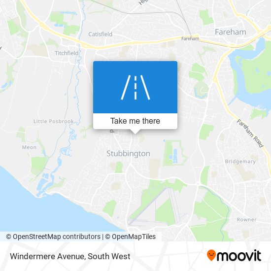 Windermere Avenue map