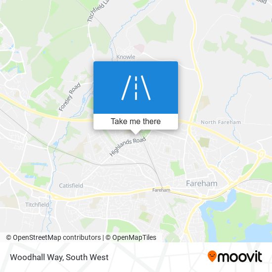 Woodhall Way map