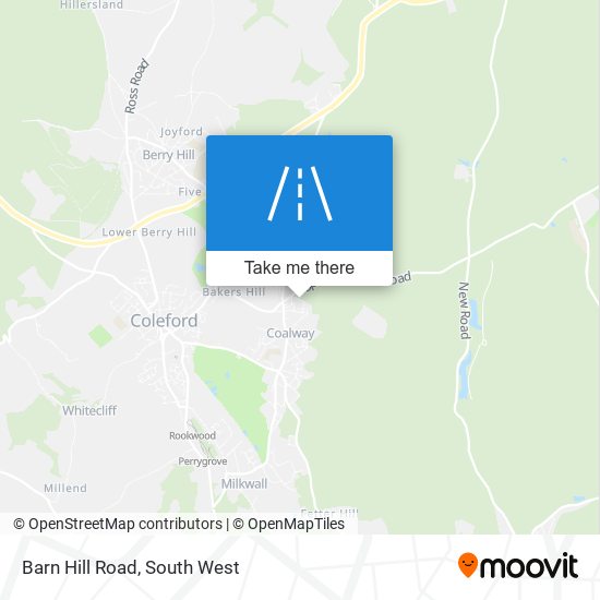 Barn Hill Road map