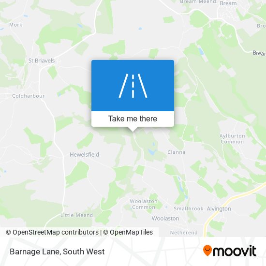 Barnage Lane map