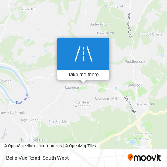 Belle Vue Road map