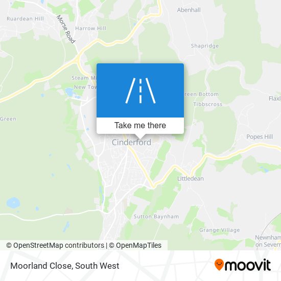 Moorland Close map