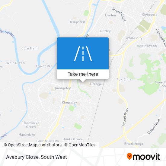 Avebury Close map