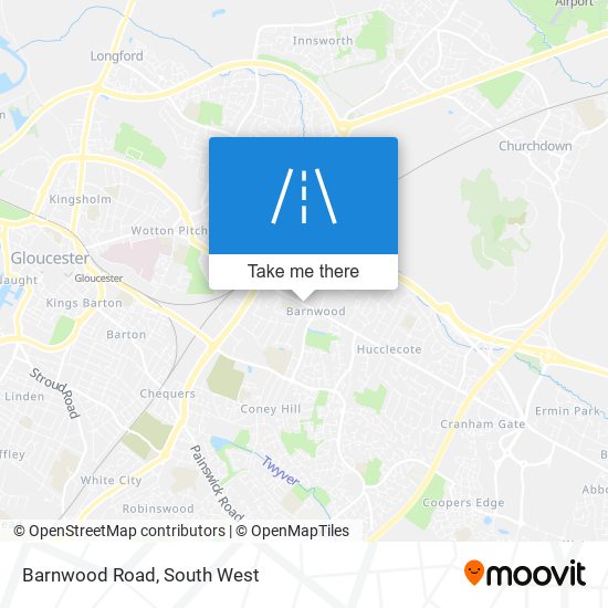 Barnwood Road map