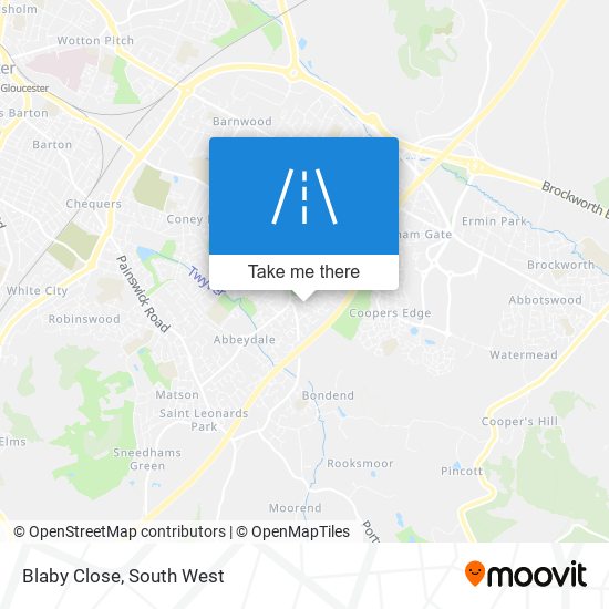 Blaby Close map