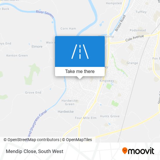 Mendip Close map