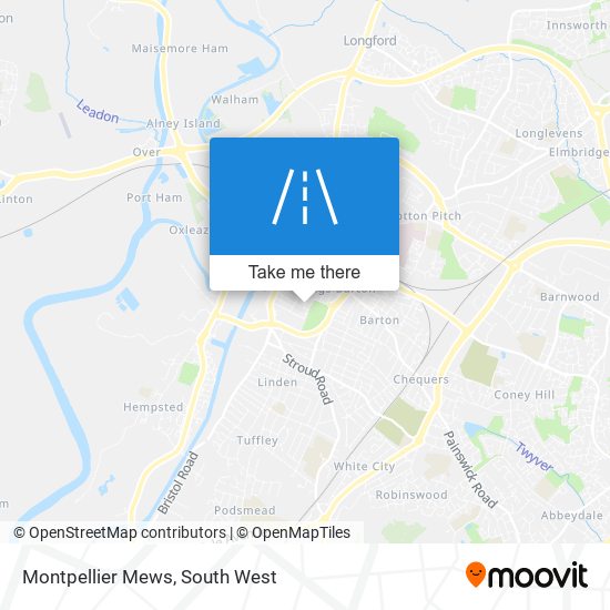 Montpellier Mews map