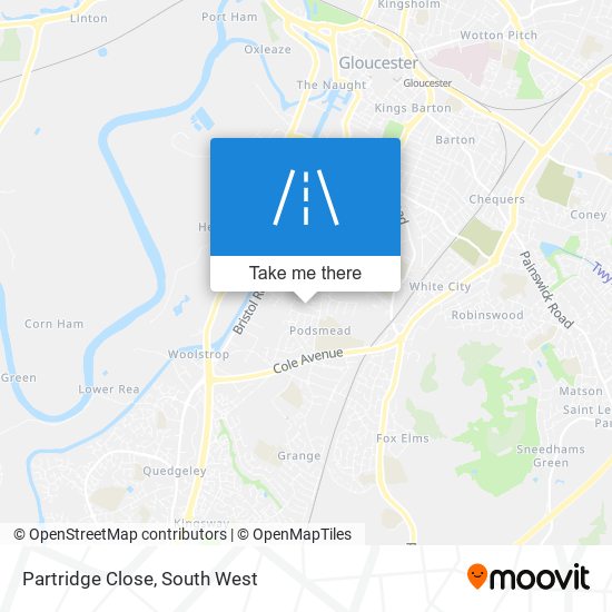 Partridge Close map