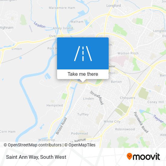 Saint Ann Way map