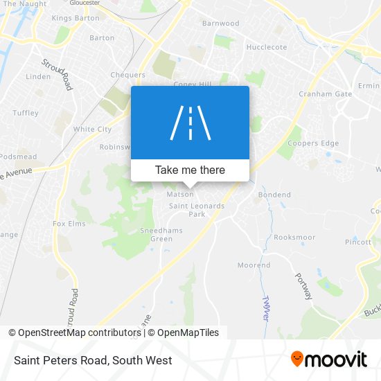 Saint Peters Road map