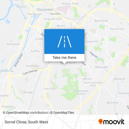 Sorrel Close map